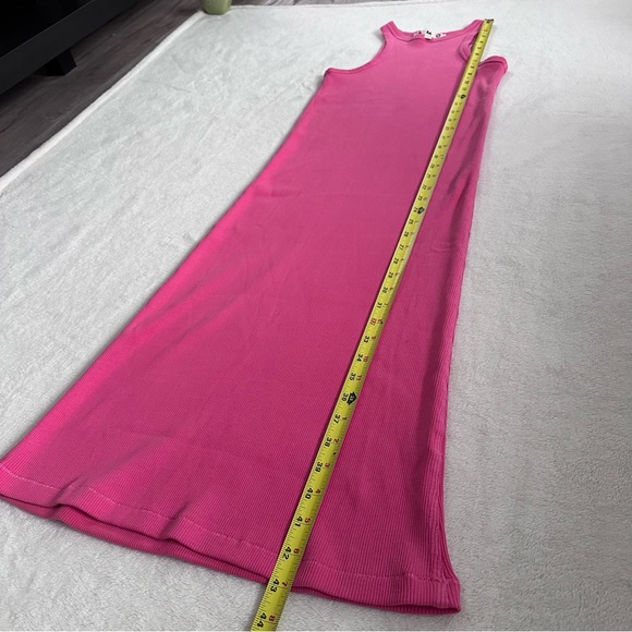 AMO Muscle Tank Ribbed Midi Dress in Pink Size XS - Picture 6 of 15